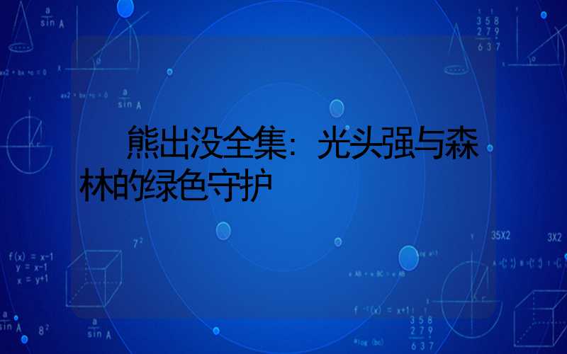 熊出没全集:光头强与森林的绿色守护